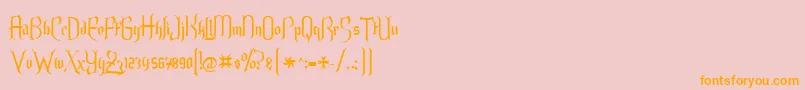 Endoralt Font – Orange Fonts on Pink Background