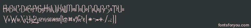 Endoralt Font – Pink Fonts on Black Background