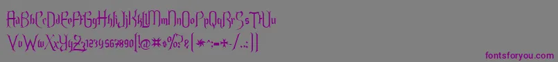 Шрифт Endoralt – фиолетовые шрифты на сером фоне