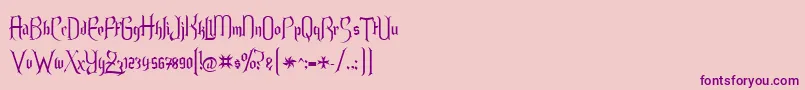 Endoralt Font – Purple Fonts on Pink Background