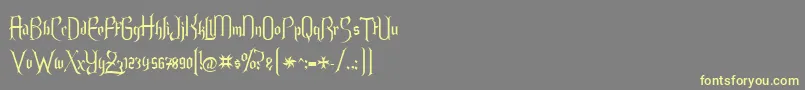 Endoralt Font – Yellow Fonts on Gray Background