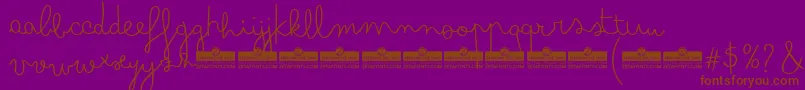 BimboFinetipTrial Font – Brown Fonts on Purple Background