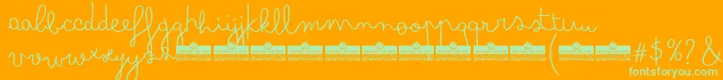 BimboFinetipTrial Font – Green Fonts on Orange Background