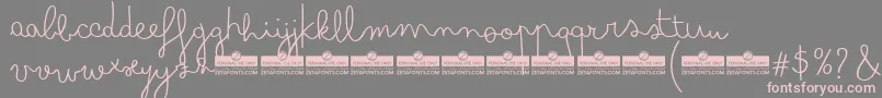 BimboFinetipTrial Font – Pink Fonts on Gray Background