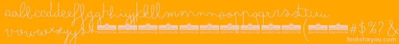BimboFinetipTrial Font – Pink Fonts on Orange Background