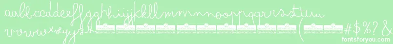 BimboFinetipTrial Font – White Fonts on Green Background