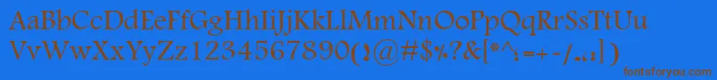 MohammadLaha Font – Brown Fonts on Blue Background
