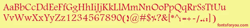 MohammadLaha-Schriftart – Rote Schriften auf gelbem Hintergrund