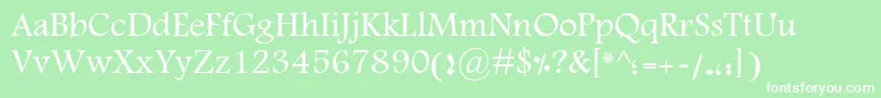 フォントMohammadLaha – 緑の背景に白い文字