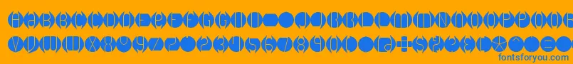 Dblayer1 Font – Blue Fonts on Orange Background