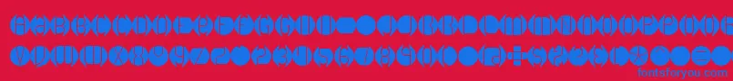 Dblayer1 Font – Blue Fonts on Red Background