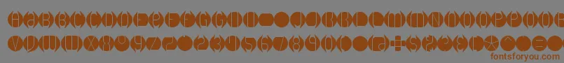 Шрифт Dblayer1 – коричневые шрифты на сером фоне