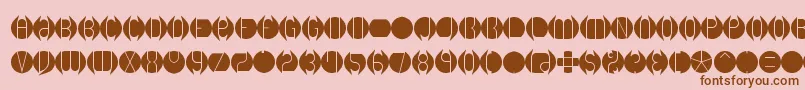 Dblayer1 Font – Brown Fonts on Pink Background
