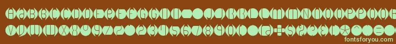 Dblayer1 Font – Green Fonts on Brown Background