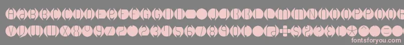 Dblayer1-Schriftart – Rosa Schriften auf grauem Hintergrund