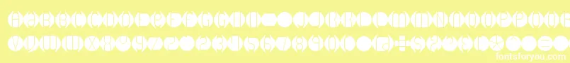 フォントDblayer1 – 黄色い背景に白い文字