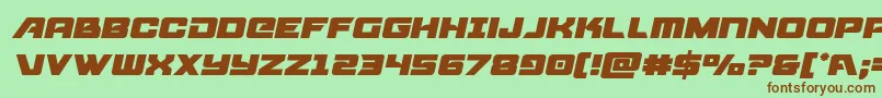 Aircruisersemital Font – Brown Fonts on Green Background