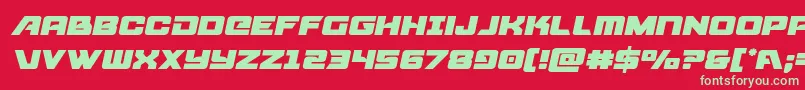 Aircruisersemital Font – Green Fonts on Red Background