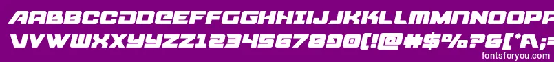 Aircruisersemital Font – White Fonts on Purple Background