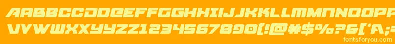 Aircruisersemital Font – Yellow Fonts on Orange Background