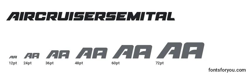 Размеры шрифта Aircruisersemital