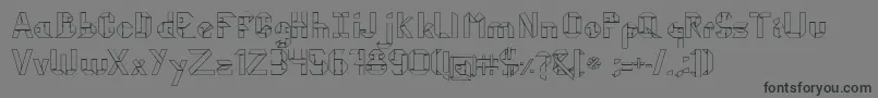 KubosOrigami Font – Black Fonts on Gray Background