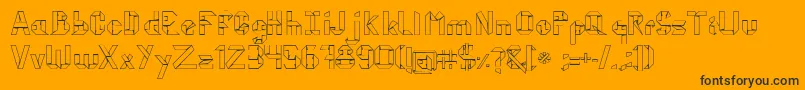 KubosOrigami Font – Black Fonts on Orange Background