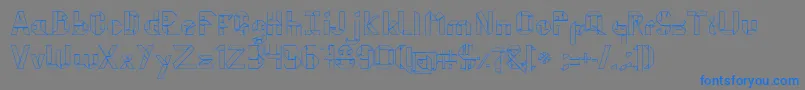 KubosOrigami Font – Blue Fonts on Gray Background