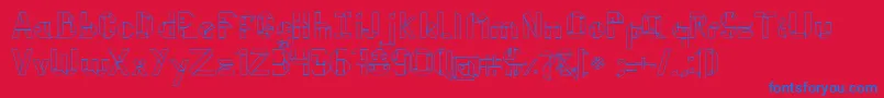 KubosOrigami Font – Blue Fonts on Red Background