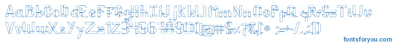 Шрифт KubosOrigami – синие шрифты на белом фоне