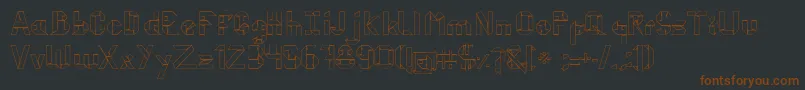 KubosOrigami Font – Brown Fonts on Black Background
