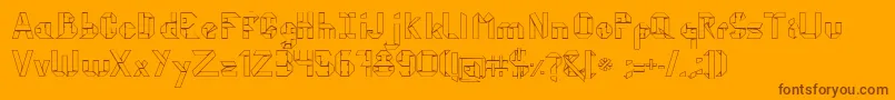 KubosOrigami Font – Brown Fonts on Orange Background