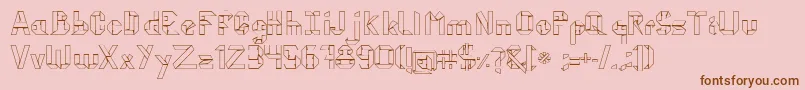 KubosOrigami Font – Brown Fonts on Pink Background