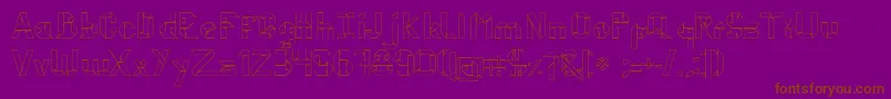 KubosOrigami Font – Brown Fonts on Purple Background