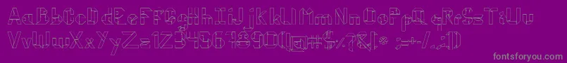KubosOrigami Font – Gray Fonts on Purple Background