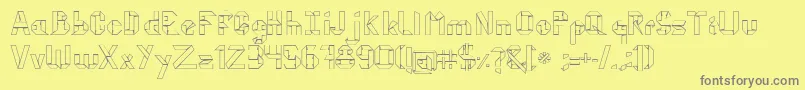 More about KubosOrigami Font KubosOrigami Font – Gray Fonts on Yellow Background