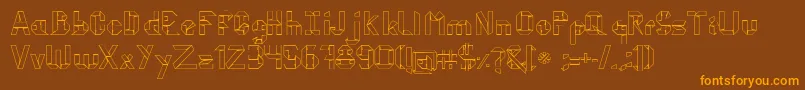 KubosOrigami Font – Orange Fonts on Brown Background