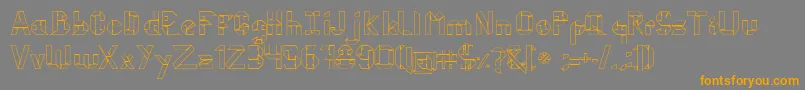 fuente KubosOrigami – Fuentes Naranjas Sobre Fondo Gris