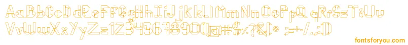 KubosOrigami Font – Orange Fonts on White Background