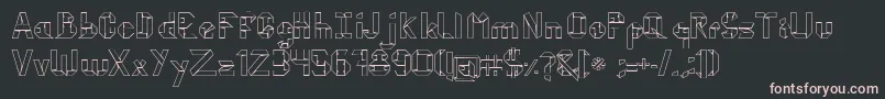 フォントKubosOrigami – 黒い背景にピンクのフォント