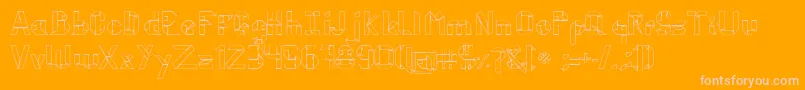 KubosOrigami Font – Pink Fonts on Orange Background