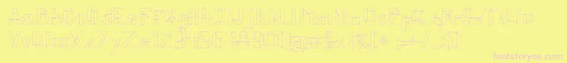 KubosOrigami Font – Pink Fonts on Yellow Background