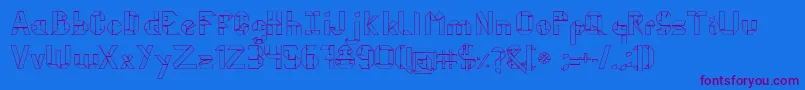 Шрифт KubosOrigami – фиолетовые шрифты на синем фоне