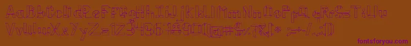 KubosOrigami Font – Purple Fonts on Brown Background