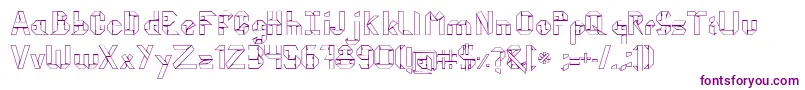 Шрифт KubosOrigami – фиолетовые шрифты на белом фоне