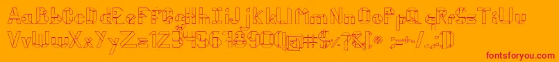 KubosOrigami Font – Red Fonts on Orange Background