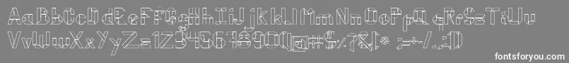 KubosOrigami-Schriftart – Weiße Schriften auf grauem Hintergrund