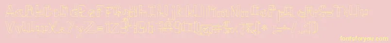 KubosOrigami Font – Yellow Fonts on Pink Background