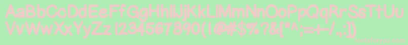 Gelpenuprightheavy Font – Pink Fonts on Green Background