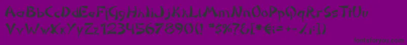 DomoaregatoNormal Font – Black Fonts on Purple Background